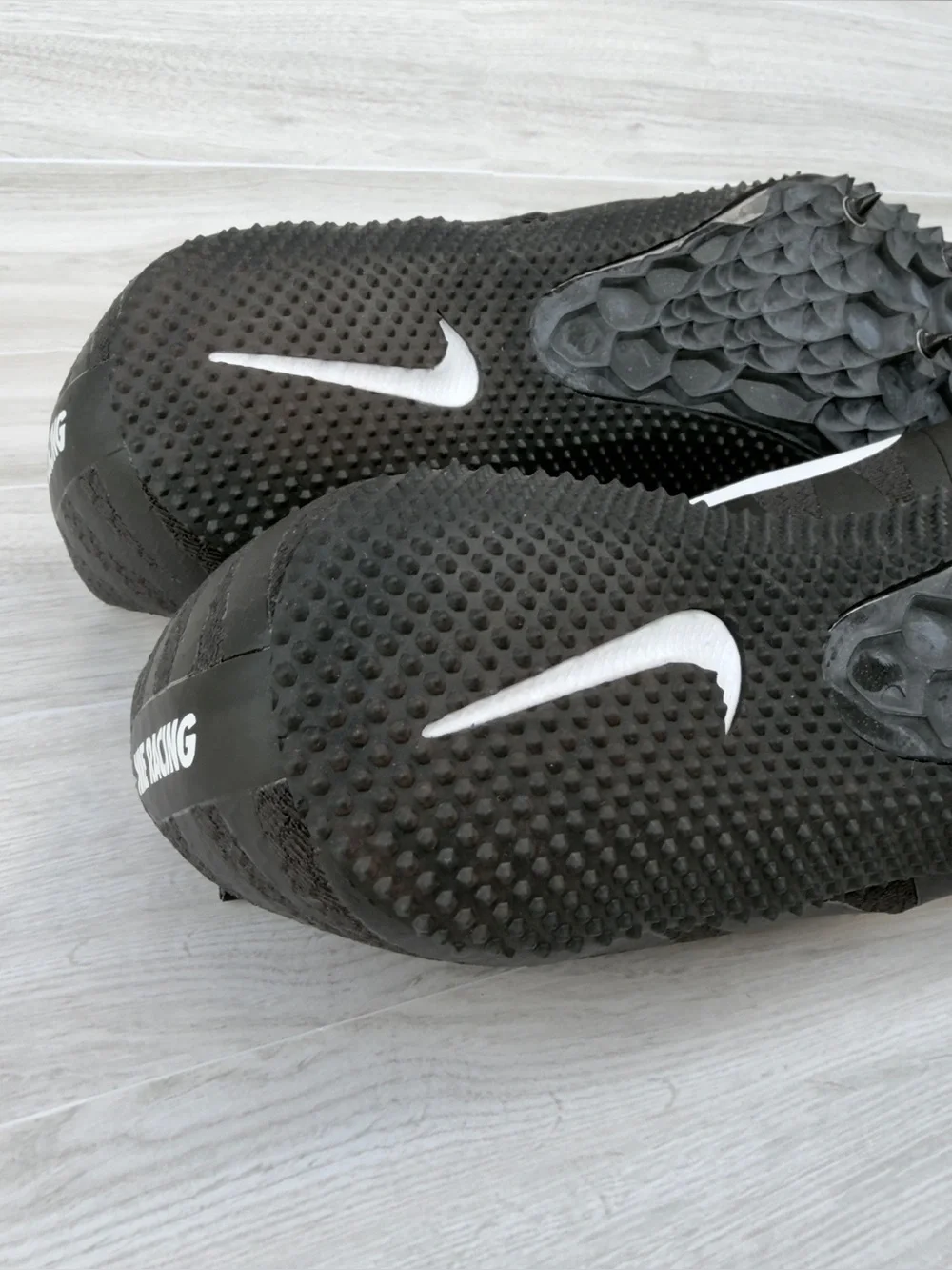 Nike Zoom Rival S Track Spikes Men’s 9.5 Black White Sprint Shoes w/ Bag